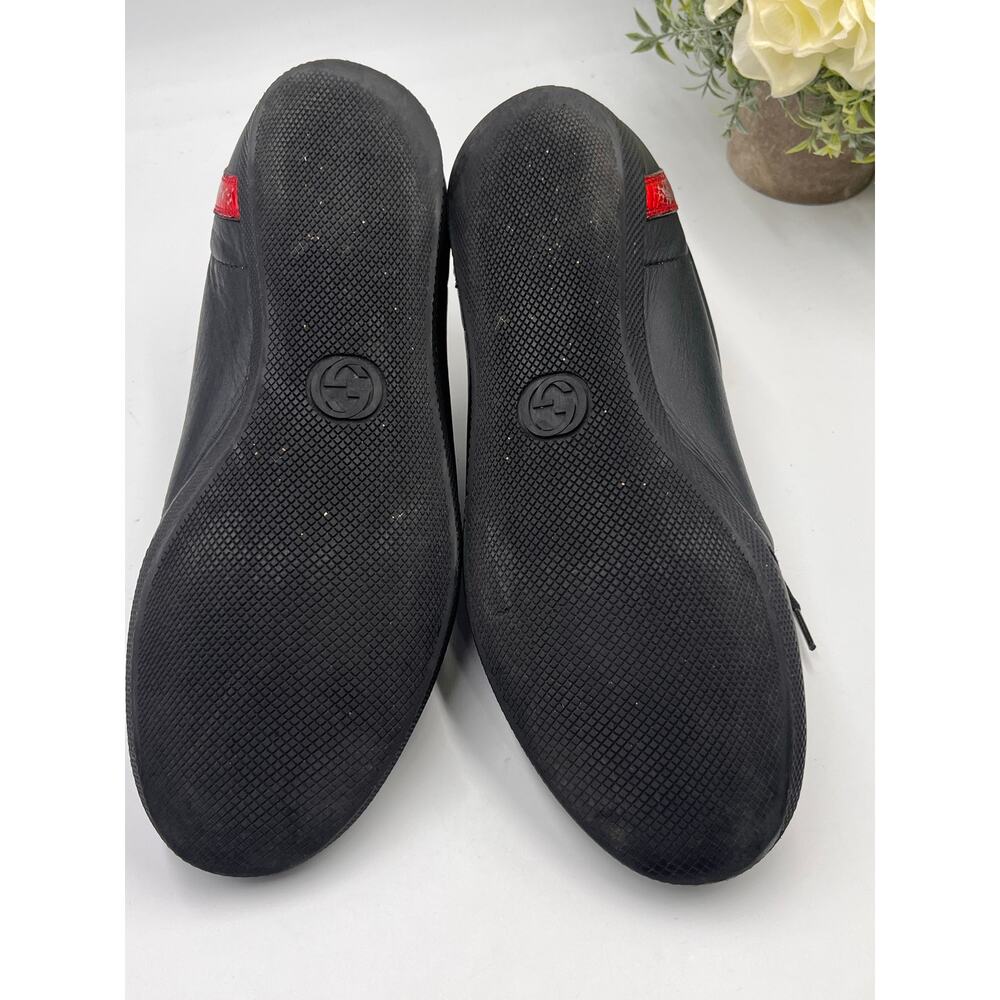 GUCCI Mens Black Bambi Marmont Leather Low Sneaker Trainers Shoes Sz m6.5/8w‎ - Picture 7 of 14